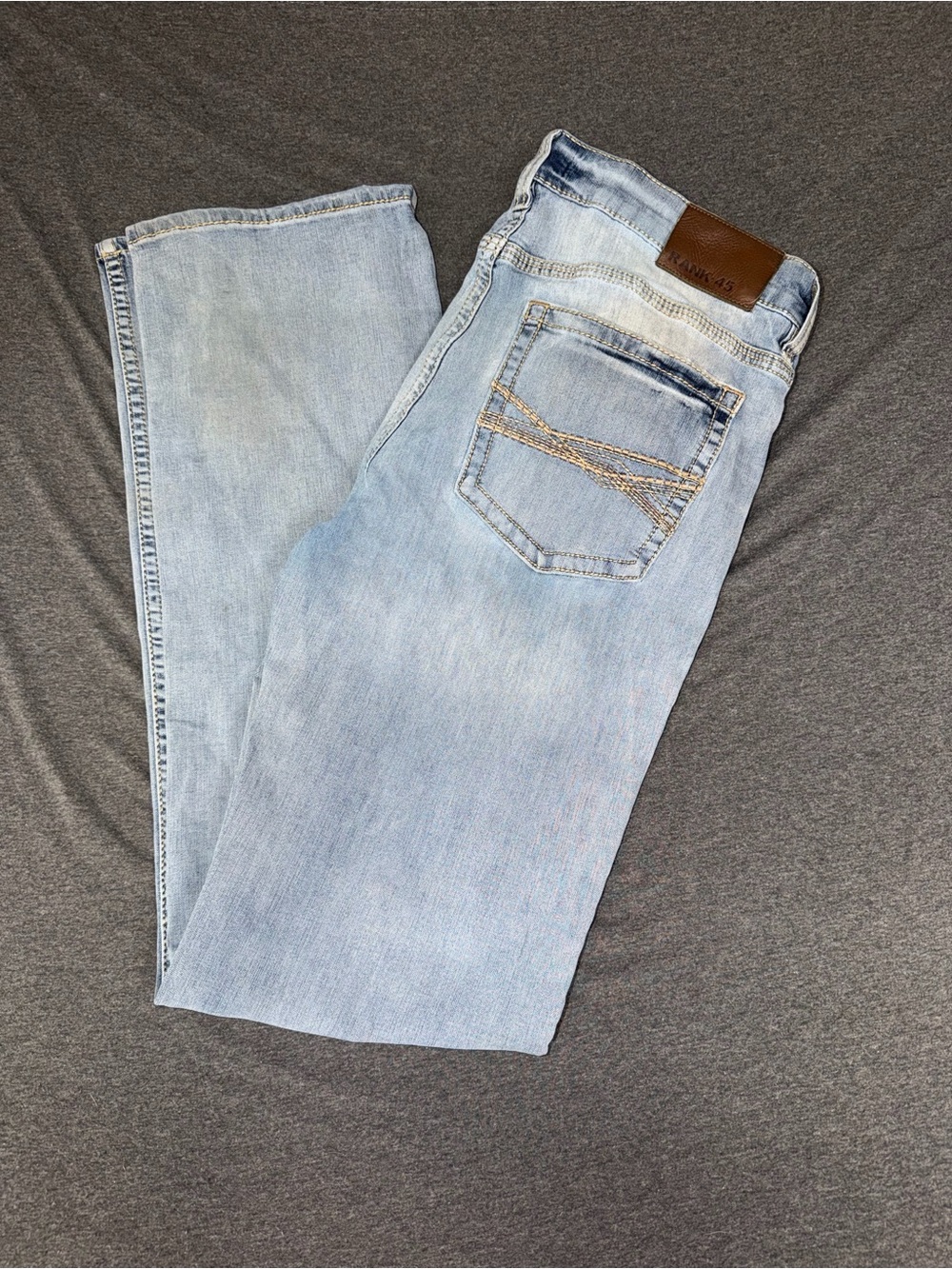 Mens Rank 45 Light Blue Men's Straight-Leg Jeans